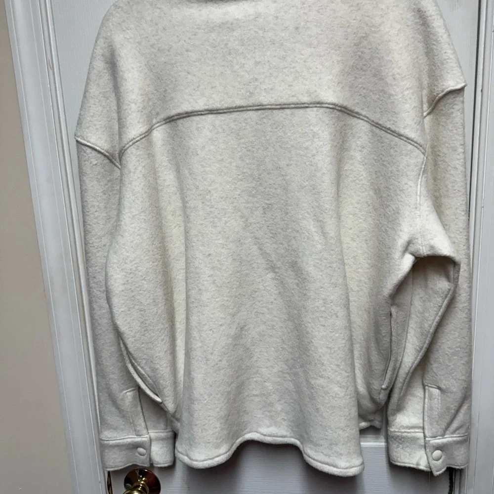 NWT HAVEN Well Within White Wool Fleece Shirt Jacket Cabincore - Picture 6 of 9